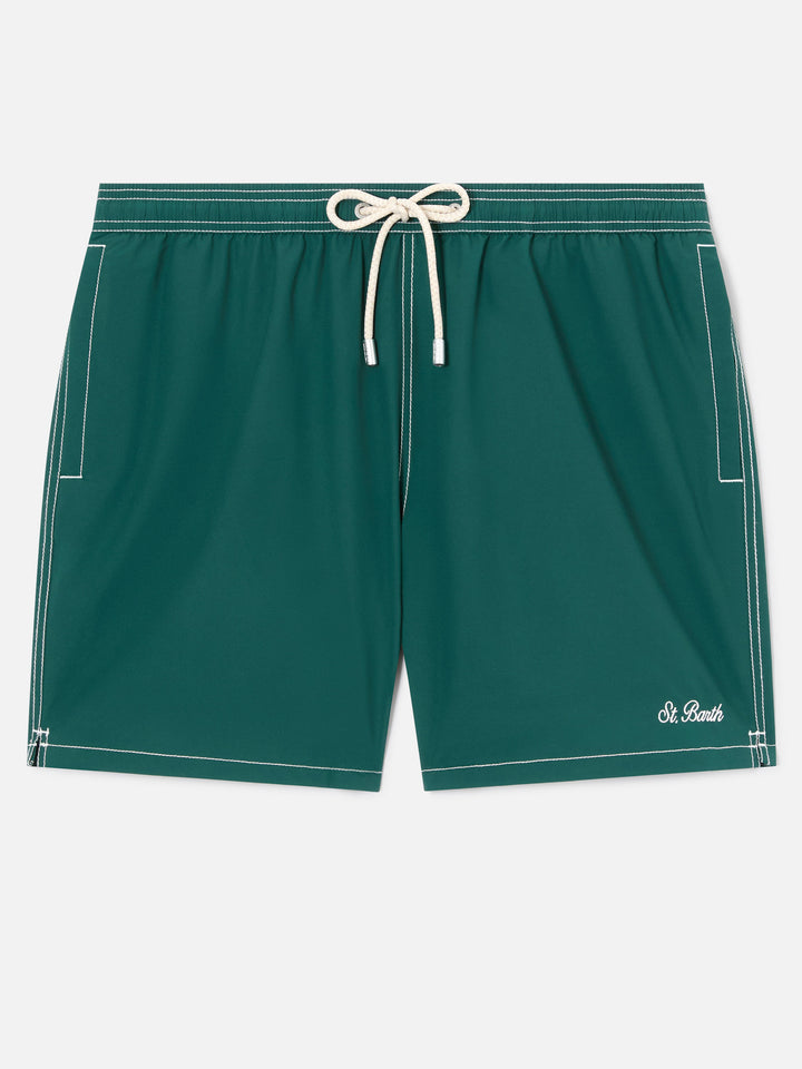 Green mid-length classic light swim shorts Patmos