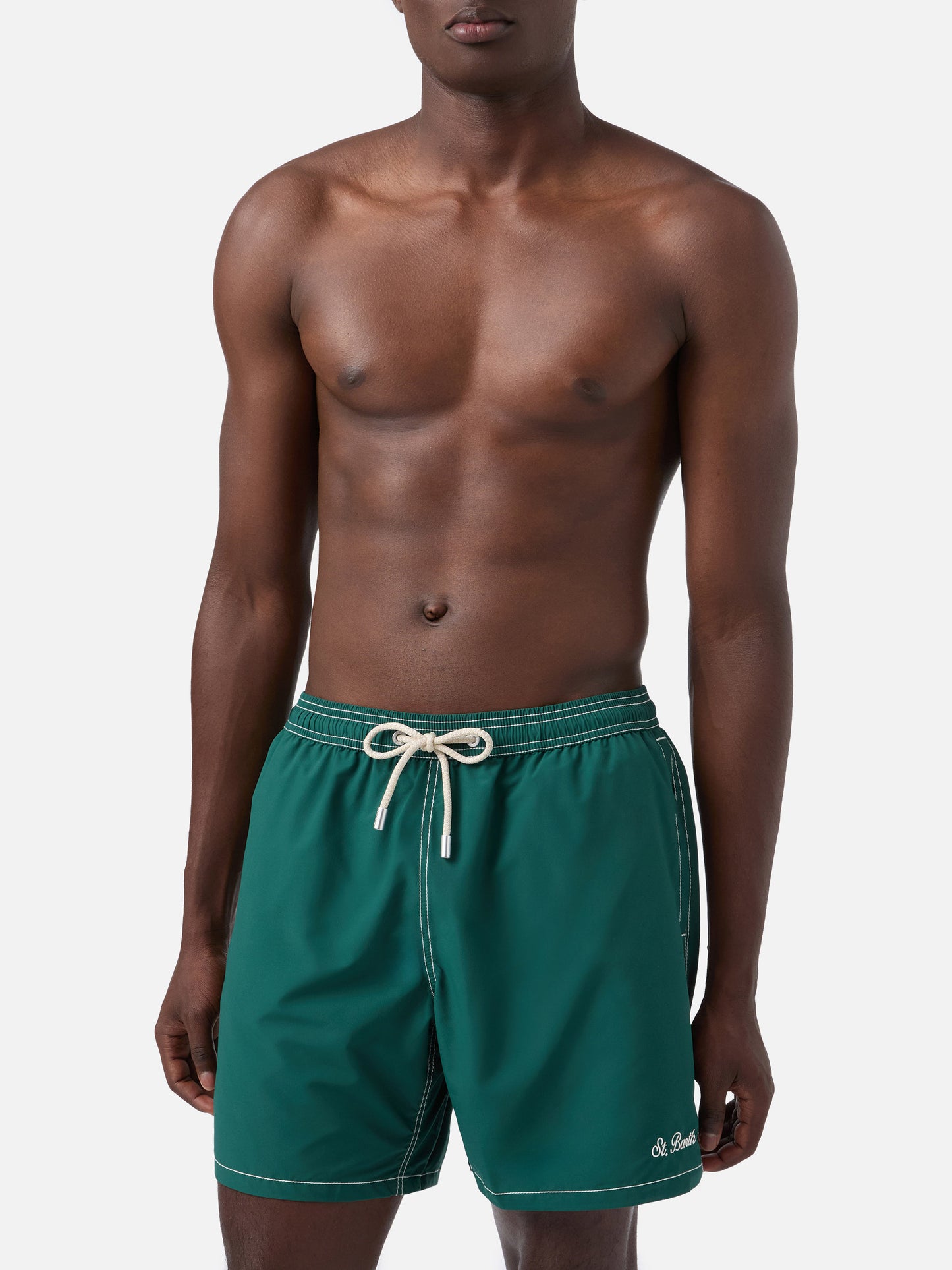 Green mid-length classic light swim shorts Patmos