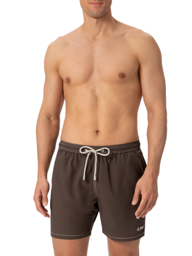 Camel mid-length classic light swim shorts Patmos - MC2 Saint Barth