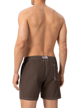 Camel mid-length classic light swim shorts Patmos - MC2 Saint Barth