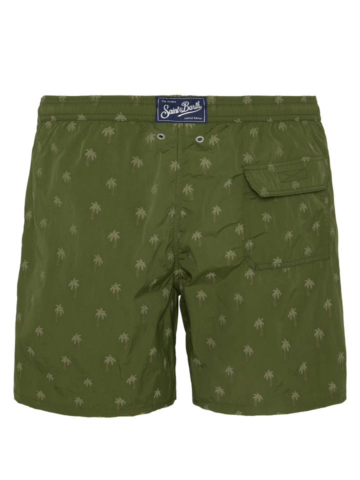 Mid-length swim shorts Patmos The Riviera with all over palm jacquard - MC2 Saint Barth
