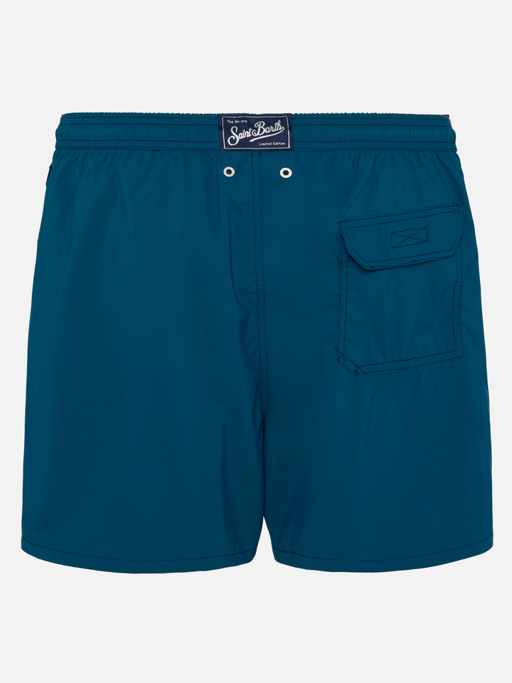 Mittellange Badeshorts Patmos The Riviera mit Stickerei