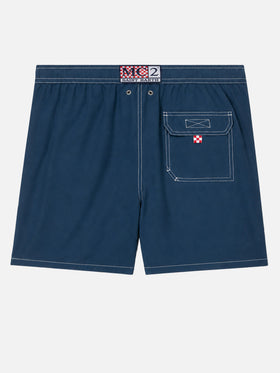 Navy blue long swim shorts Patmos
