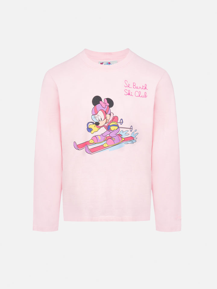 Girl pink long-sleeve t-shirt Penny with Minnie print | DISNEY SPECIAL EDITION - MC2 Saint Barth