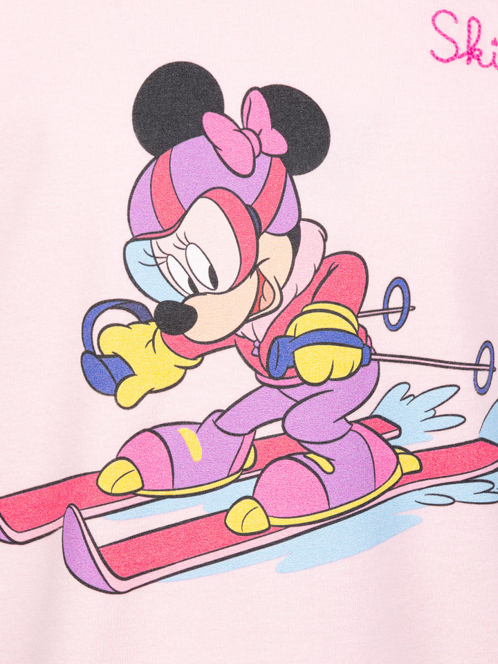 Girl pink long-sleeve t-shirt Penny with Minnie print | DISNEY SPECIAL EDITION - MC2 Saint Barth