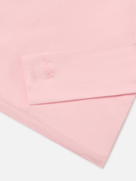 Langärmliges T-Shirt aus Baumwolle Pink Penny mit Bella E Monella-Stickerei 