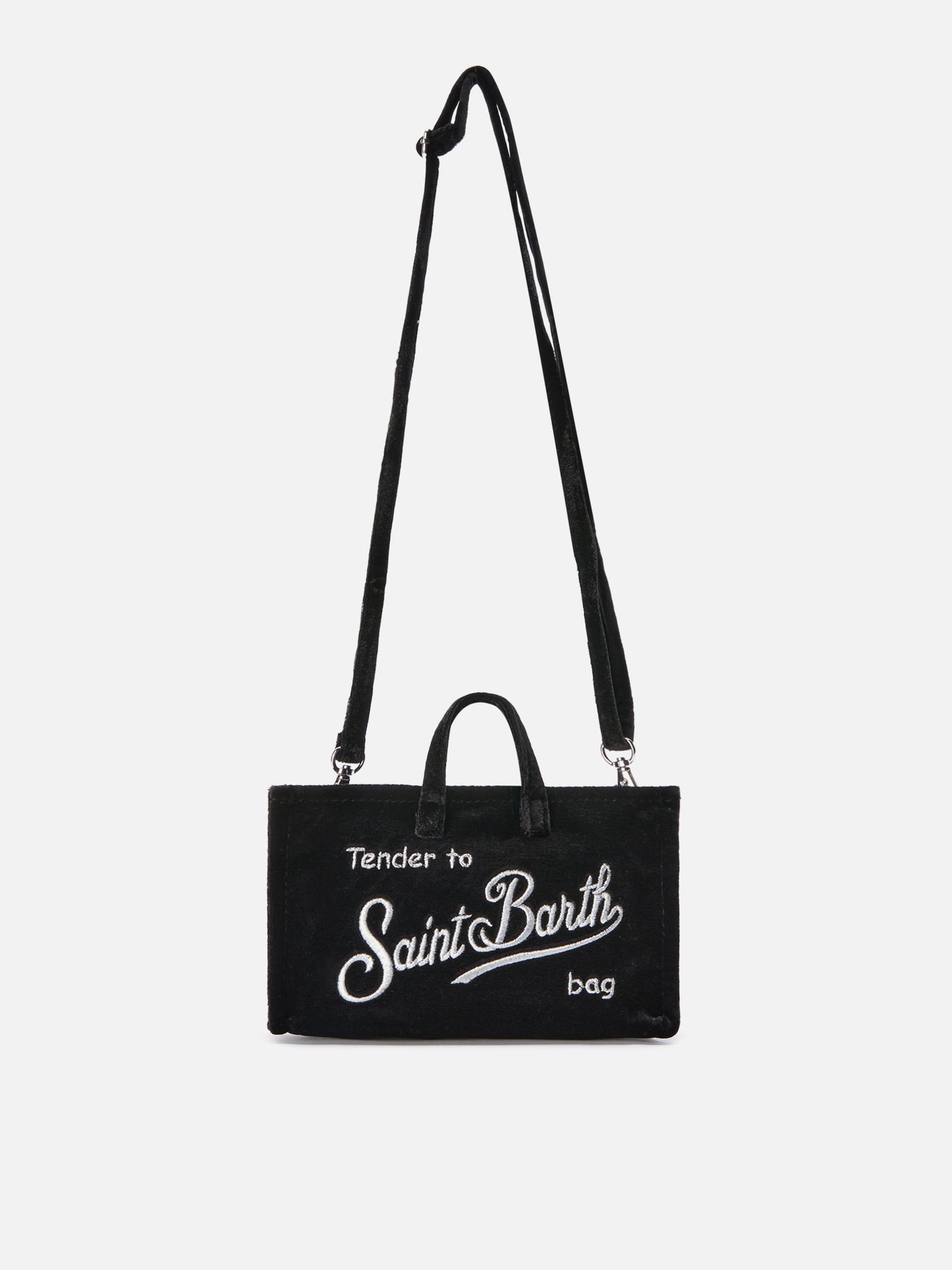 Mini borsa porta telefono Phone Bag Velvet in velluto nero