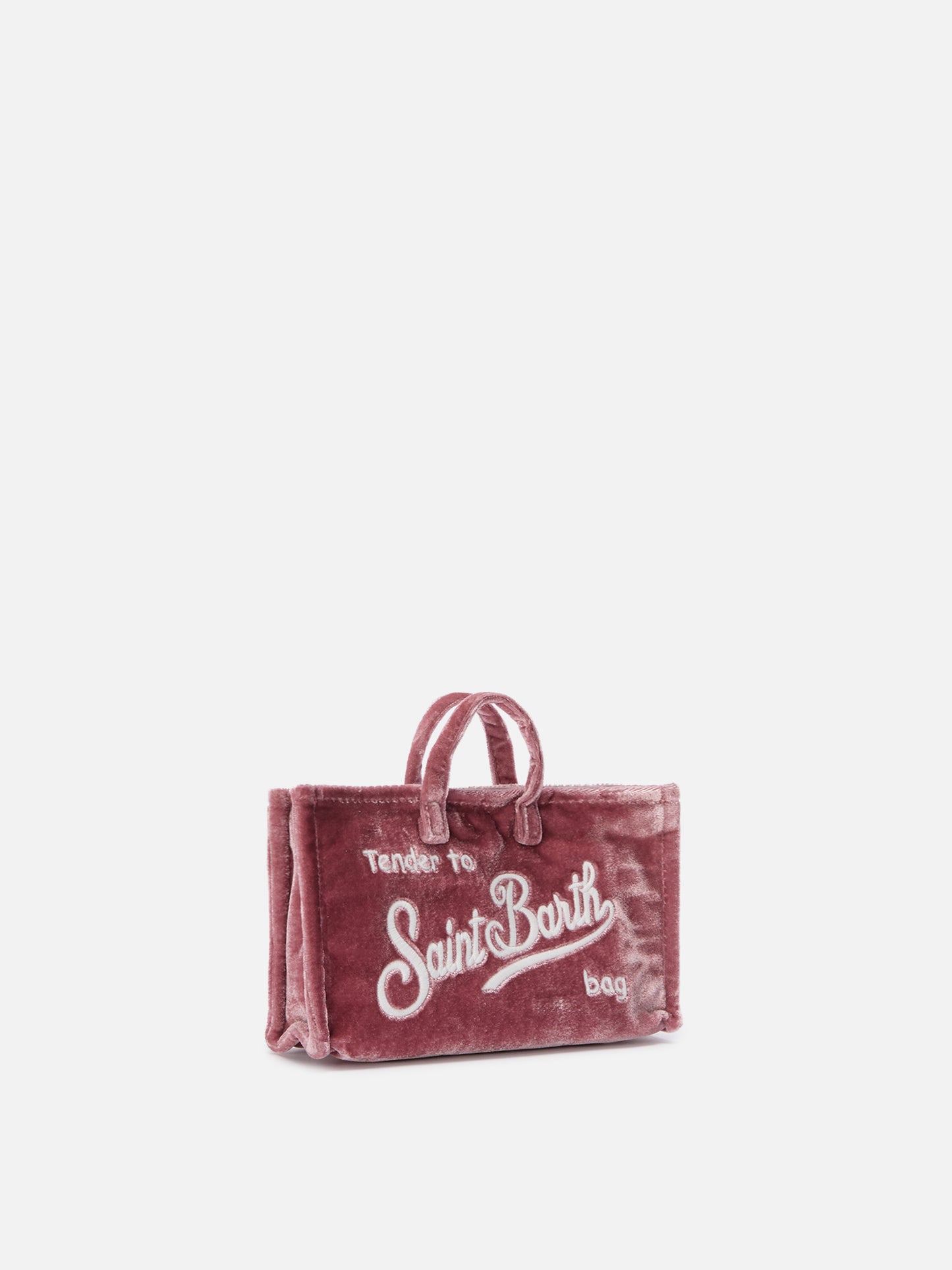 Mini borsa porta telefono Phone Bag Velvet in velluto rosa