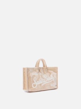 Mini Phone Bag Velvet in beige velvet