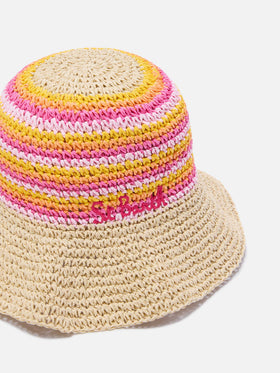 Multicolor Polly Jr hat with stripes