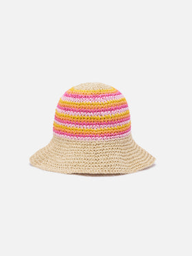 Multicolor Polly Jr hat with stripes