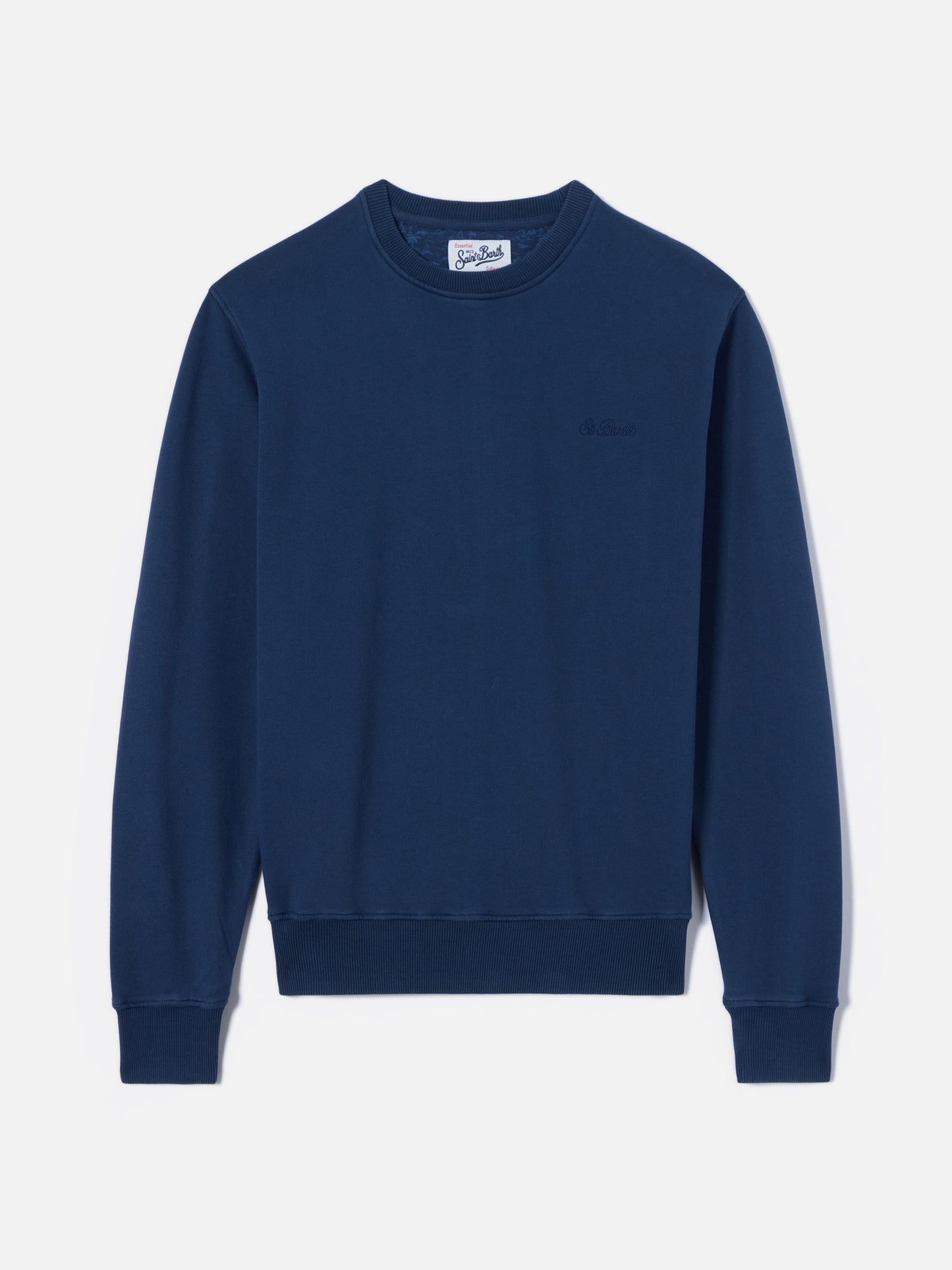Sweat-shirt Ponza bleu marine en coton avec broderie St. Barth 