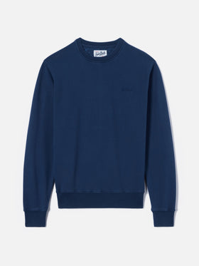 Sweat-shirt Ponza bleu marine en coton avec broderie St. Barth 