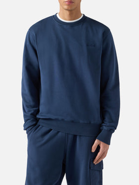 Sweat-shirt Ponza bleu marine en coton avec broderie St. Barth 