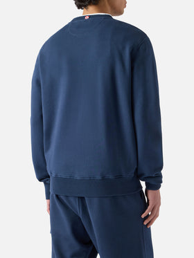 Sweat-shirt Ponza bleu marine en coton avec broderie St. Barth 