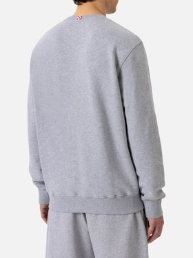 Ponza crewneck cotton sweatshirt with St. Barth Sport Club print - MC2 Saint Barth