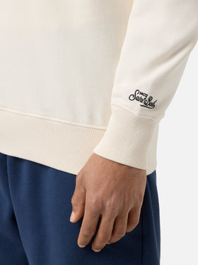 Cream Ponza crewneck sweatshirt with Cigarette print | Special Edition