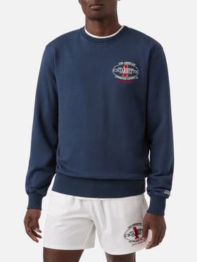 Sudadera de cuello redondo Ponza azul marino con estampado Cigarette | Special Edition 