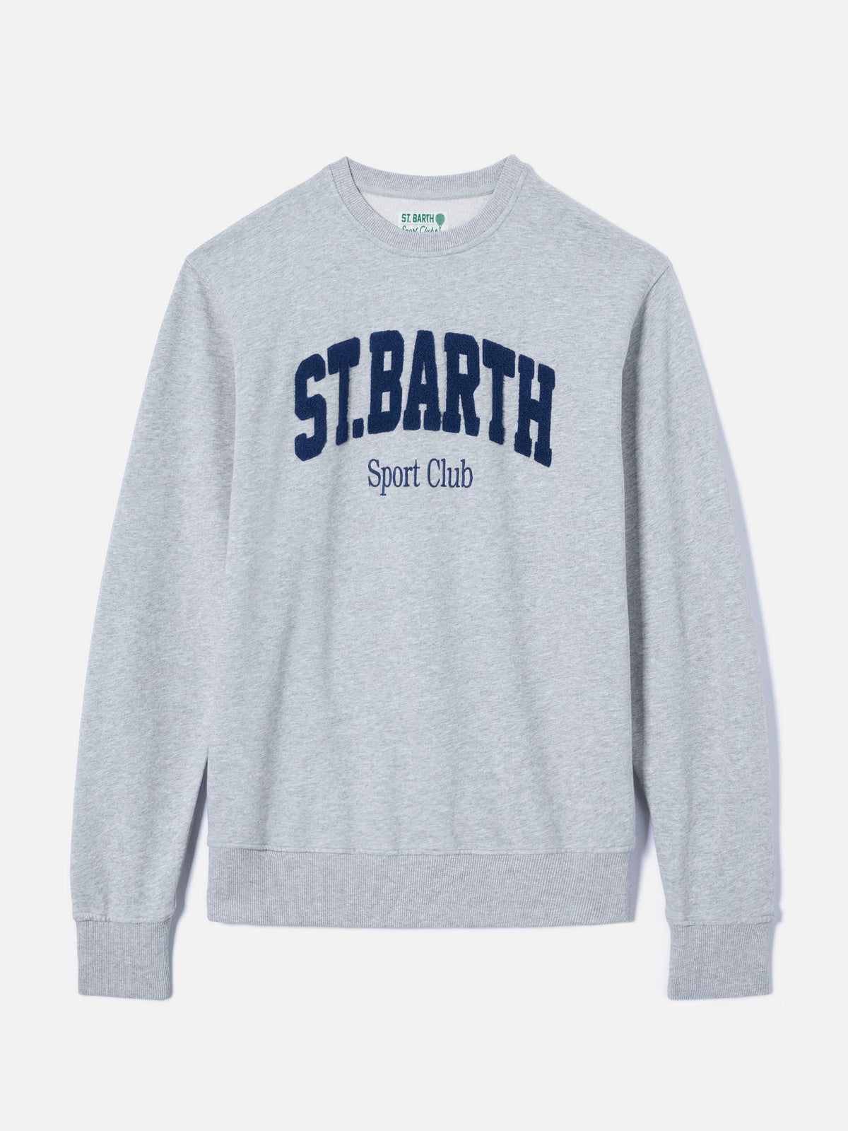 Sweat-shirt Ponza en coton gris avec logo Sport Club en relief effet éponge 