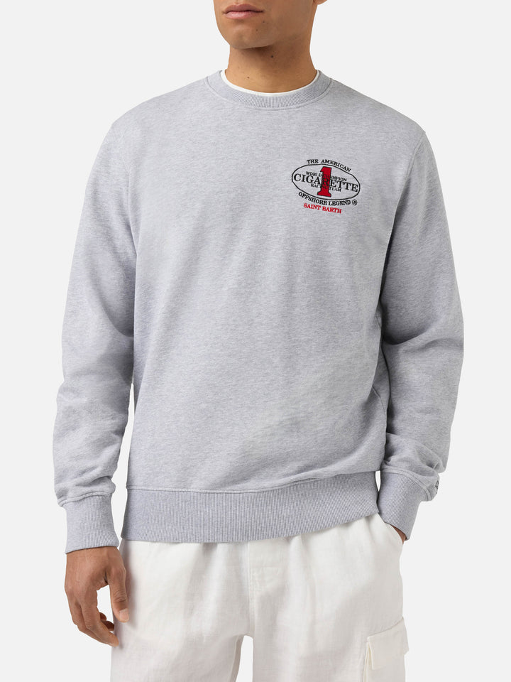 Grey Ponza crewneck sweatshirt with Cigarette print | Special Edition