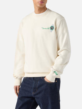 Sudadera Ponza color crema con bordado Starducks 