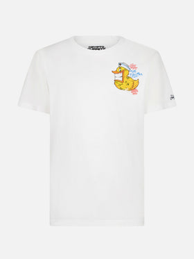 Portofino white cotton Crypto duck t-shirt | Special Edition