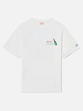 White Portofino T-shirt with Sboccio Con La Primavera embroidery