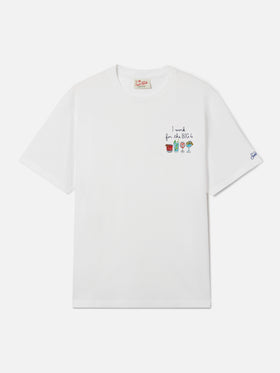 Camiseta Portofino blanca con bordado I Work For The Big 4 