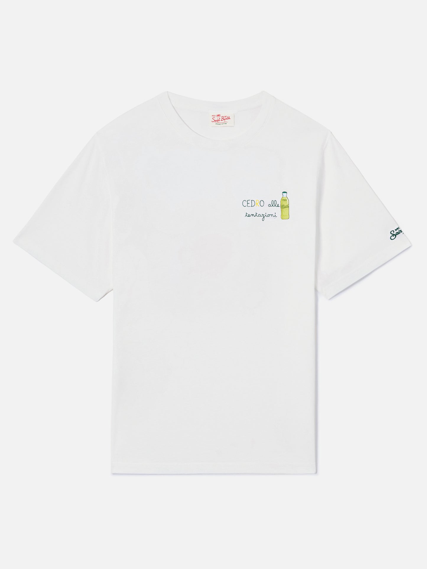 White Portofino T-shirt with Cedro Alle Tentazioni embroidery | Special Edition