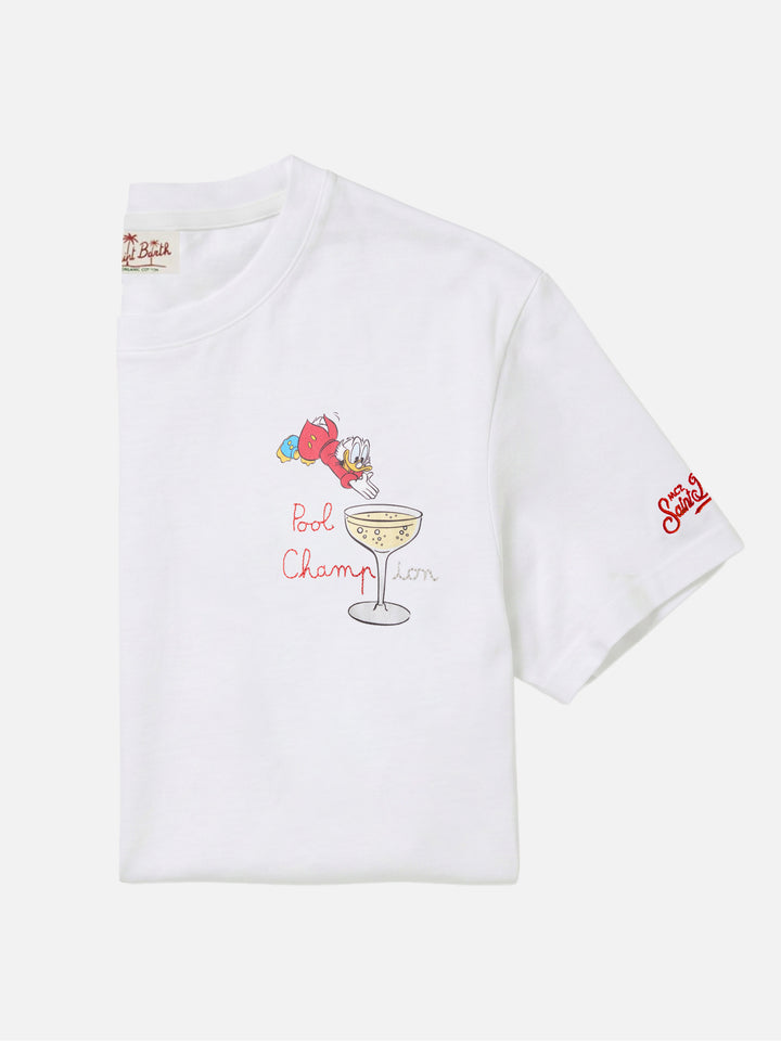 White Portofino T-shirt with Pool Champion embroidery | Special Edition
