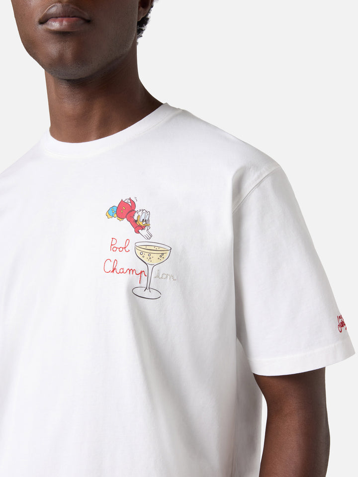 White Portofino T-shirt with Pool Champion embroidery | Special Edition