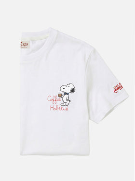 White Portofino T-shirt with Coffee Habitué embroidery | Special Edition