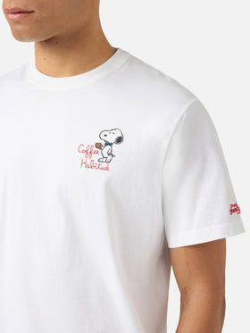 T-shirt Portofino blanc avec broderie Coffee Habitué | Édition spéciale 
