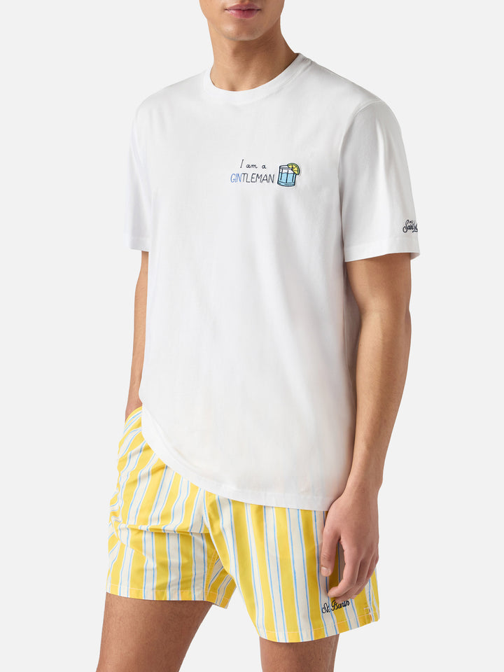 Portofino t-shirt with I am a GINtleman embroidery