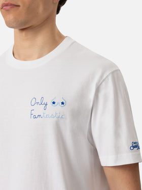 Classic fit cotton jersey t-shirt Portofino with Only Fantastic embroidery - MC2 Saint Barth