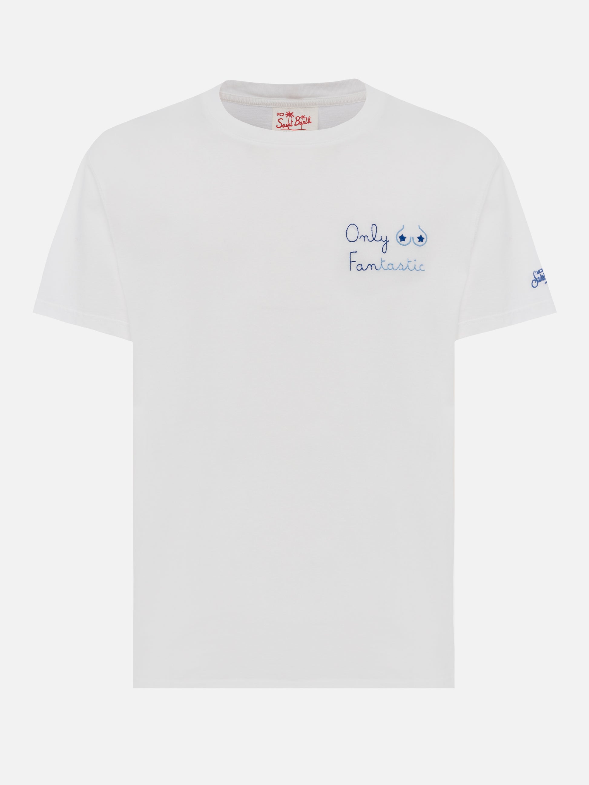 Classic fit cotton jersey t-shirt Portofino with Only Fantastic embroidery - MC2 Saint Barth