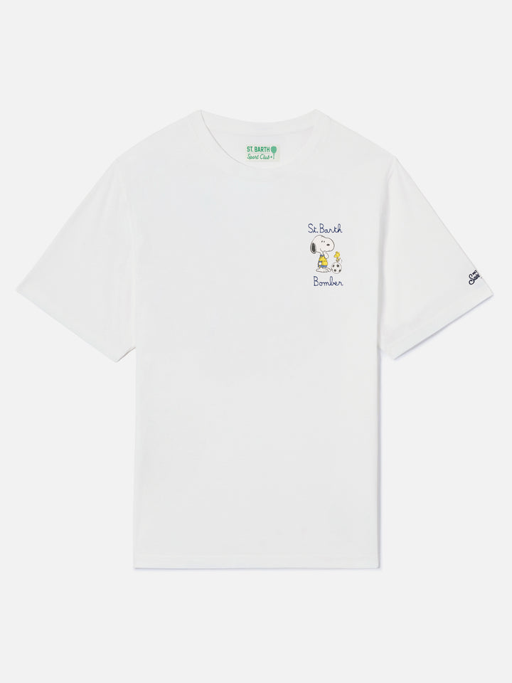 T-shirt Portofino bianca con ricamo St. Barth Bomber | Special Edition