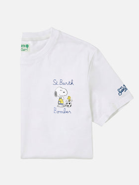 T-shirt Portofino blanc avec broderie St. Barth Bomber | Édition spéciale 