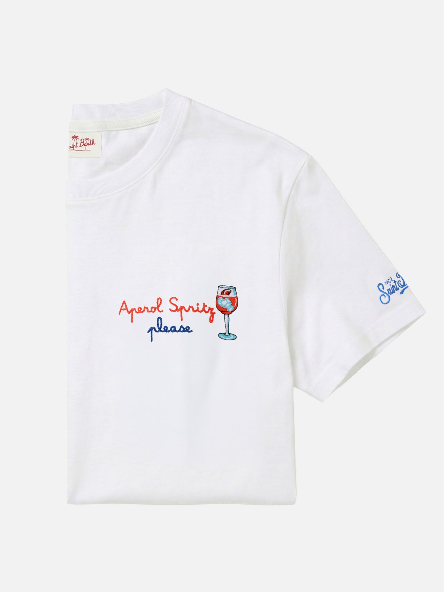T-Shirt aus Baumwolljersey in Classic Fit Portofino mit Stickerei Aperol Spritz, please | APEROL SPECIAL EDITION 