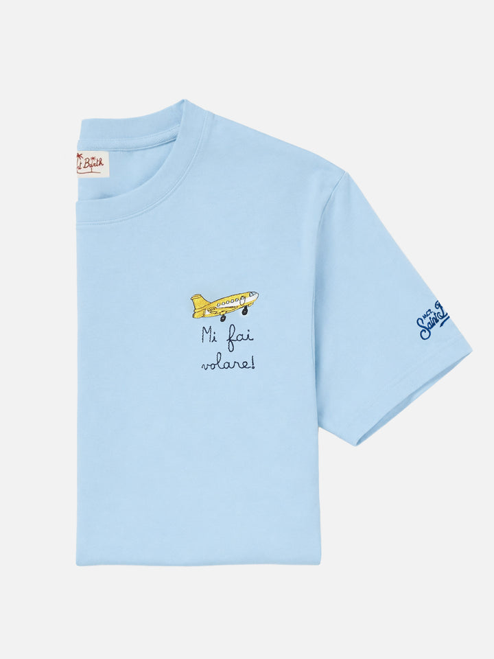 Portofino t-shirt with Mi fai volare embroidery