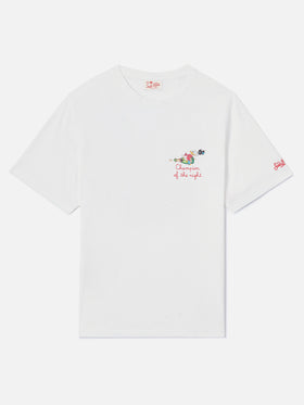 T-shirt Portofino blanc avec broderie Champion Of The Night | Édition spéciale 