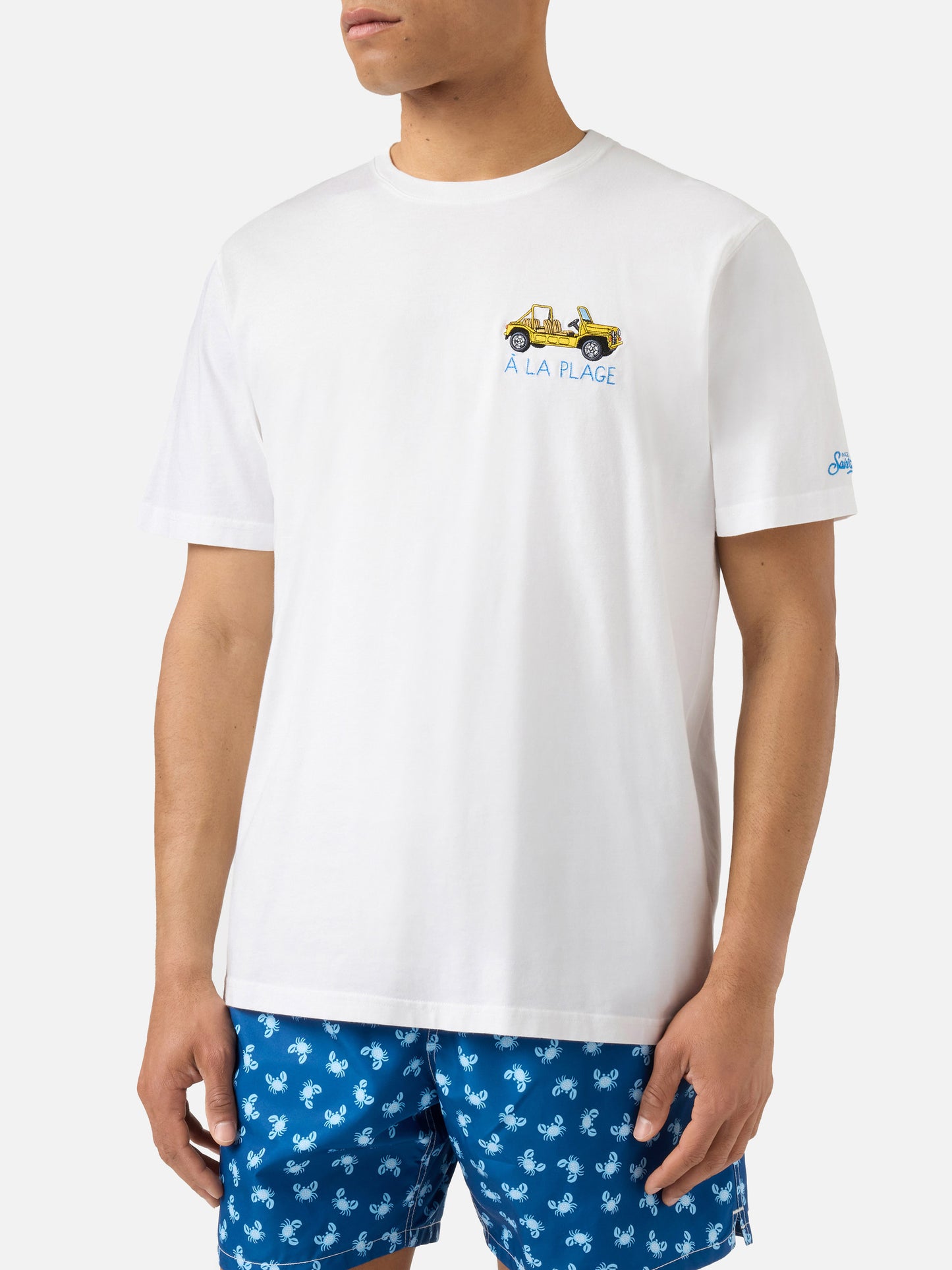 T-shirt Portofino bianca con ricamo À La Plage