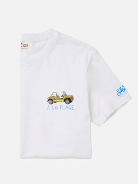 T-shirt Portofino bianca con ricamo À La Plage