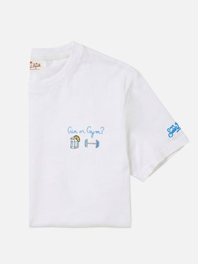 T-shirt Portofino blanc avec broderie Gin Or Gym? 
