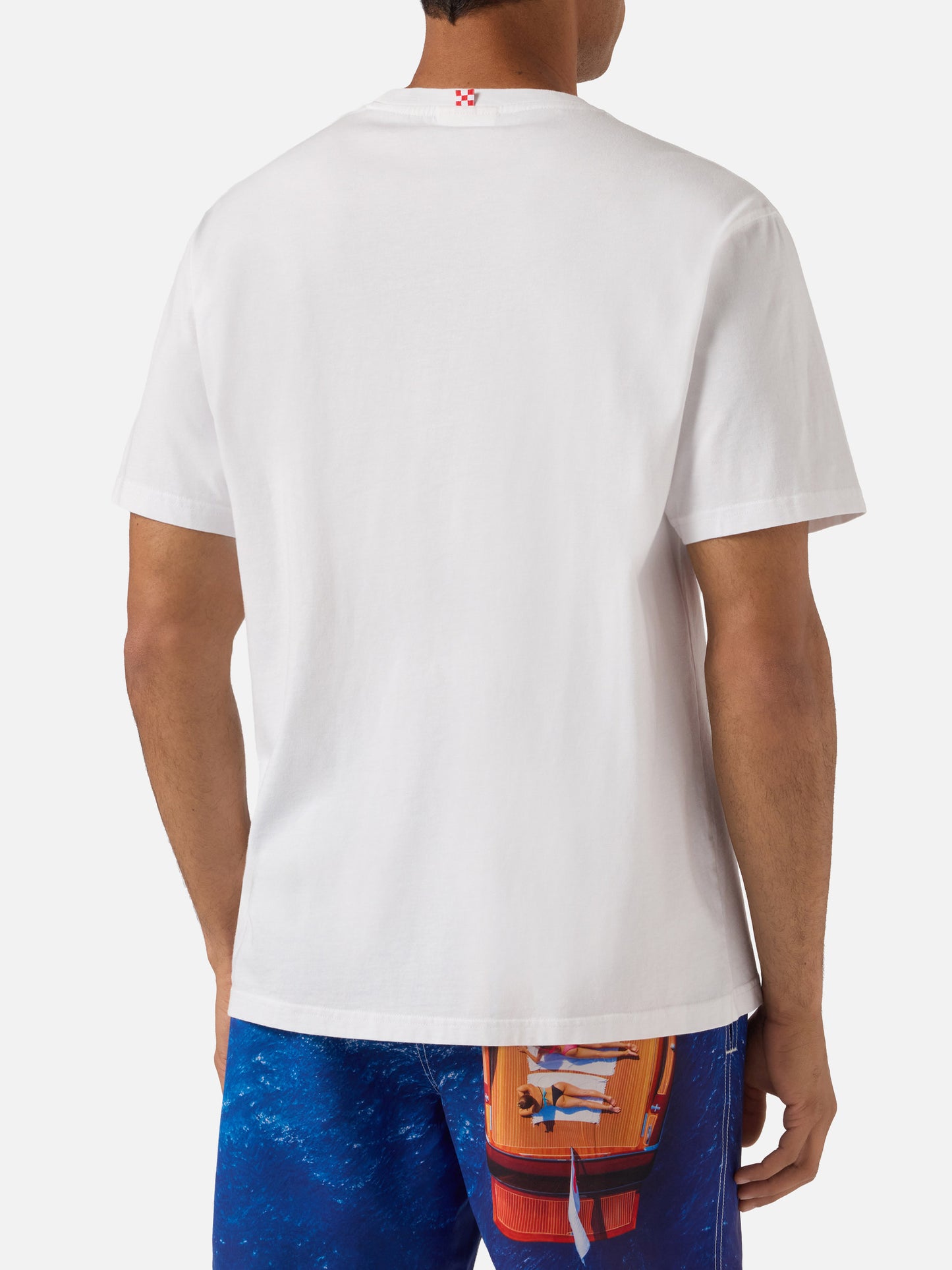 White Portofino T-shirt with Faccio Tutto A Fin Di Bere embroidery | Special Edition