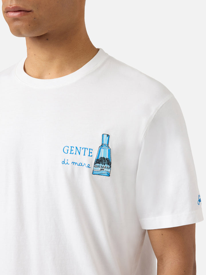 T-shirt Portofino bianca con ricamo Gente Di Mare | Special Edition