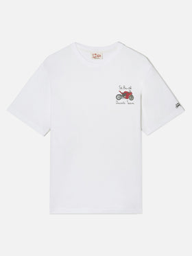 White Portofino T-shirt with Ducati Team embroidery | Special Edition