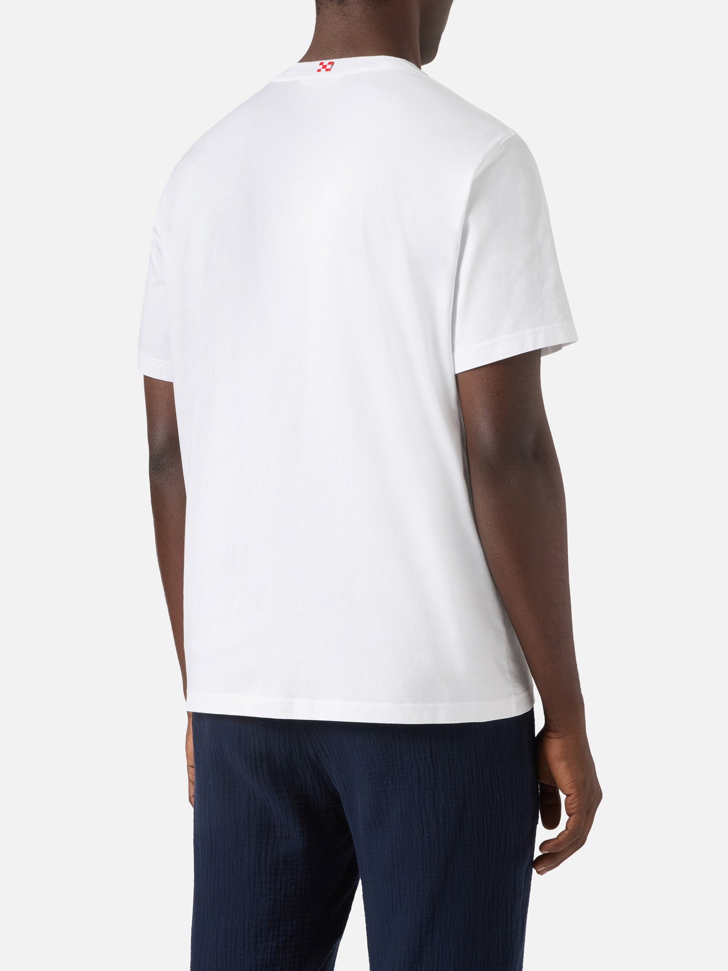 White Portofino T-shirt with Aperitivo A Portofino embroidery | Special Edition