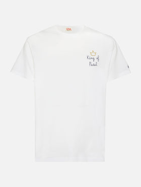 T-Shirt aus Baumwolljersey mit klassischer Passform „Portofino“ mit „King of Padel“-Stickerei