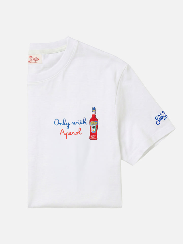 Herren-T-Shirt mit „Only with Aperol“-Frontstickerei | APEROL SPECIAL EDITION 